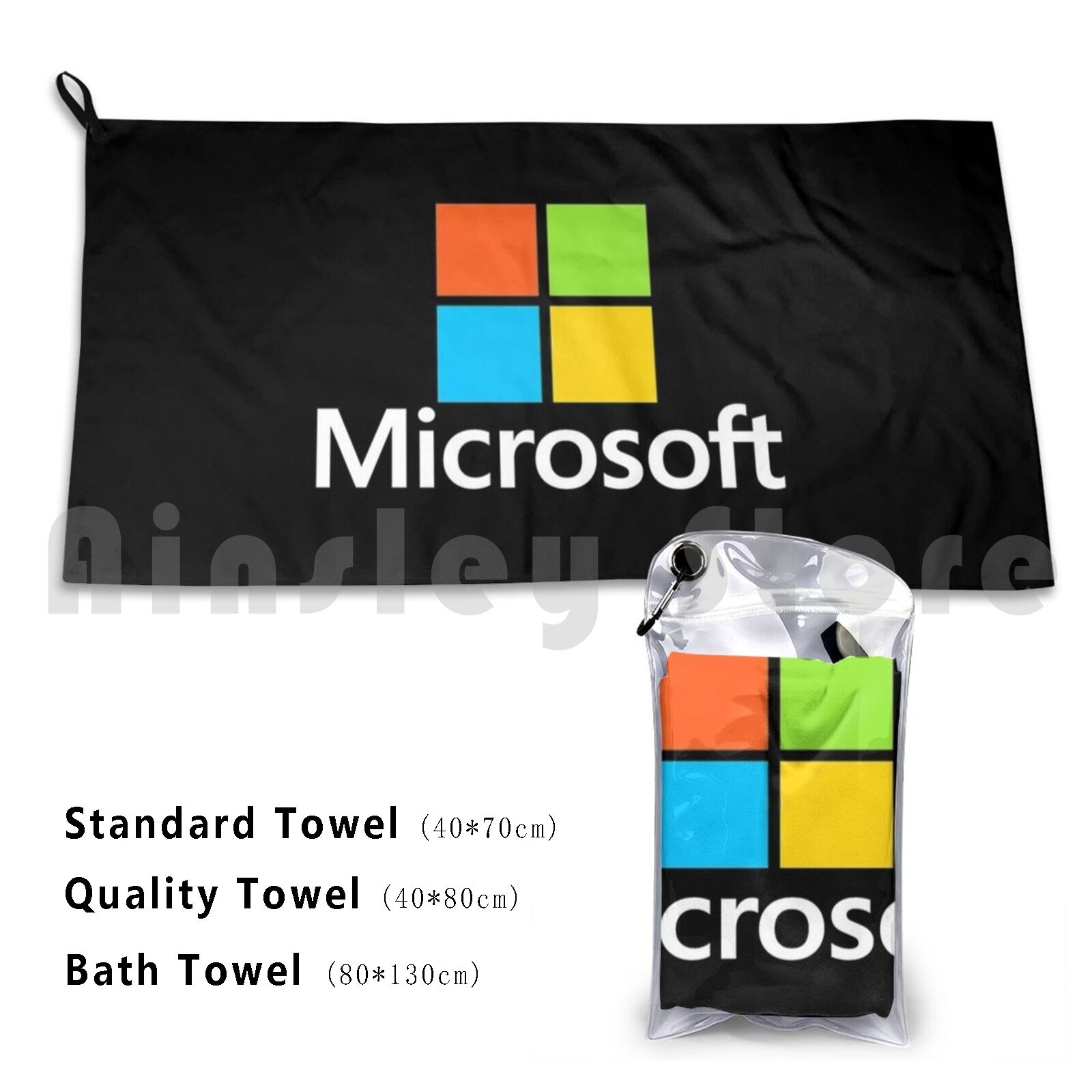 Microsoft Type Bath Towel Beac - Office Tech Logo ulasan dan harga