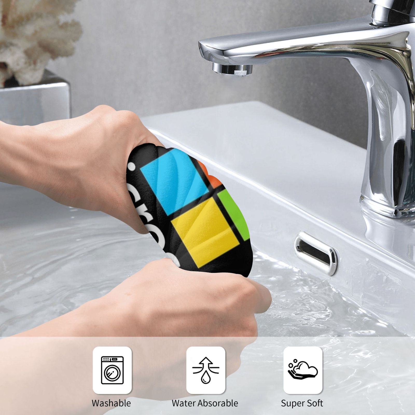 Microsoft Type Bath Towel Beac - Office Tech Logo ulasan dan harga