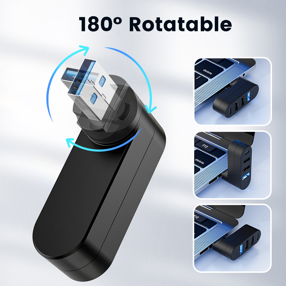 USB 3.0 Power Adapter 180° Rot - Docking Station Usb C ulasan dan harga