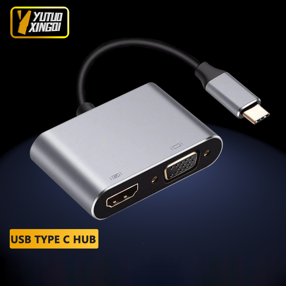 4K USB Type C to VGA 1080P USB - Docking Station Usb C ulasan dan harga