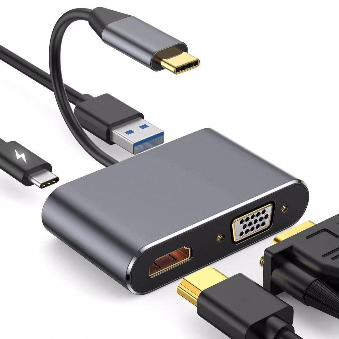 4K USB Type C to VGA 1080P USB - Docking Station Usb C ulasan dan harga