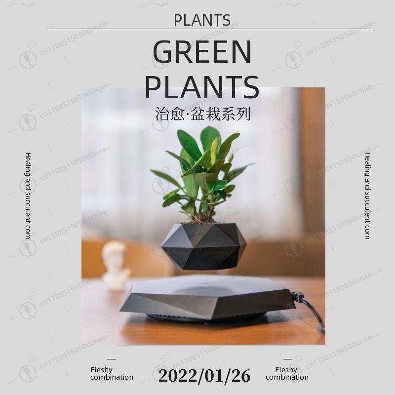 Magnetic Levitation Flower Pot - Bonsai.Tech Office ulasan dan harga