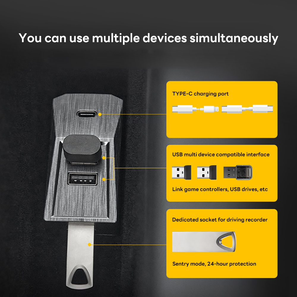 Glovebox USB Hub For Tesla New - Docking Station Usb C ulasan dan harga